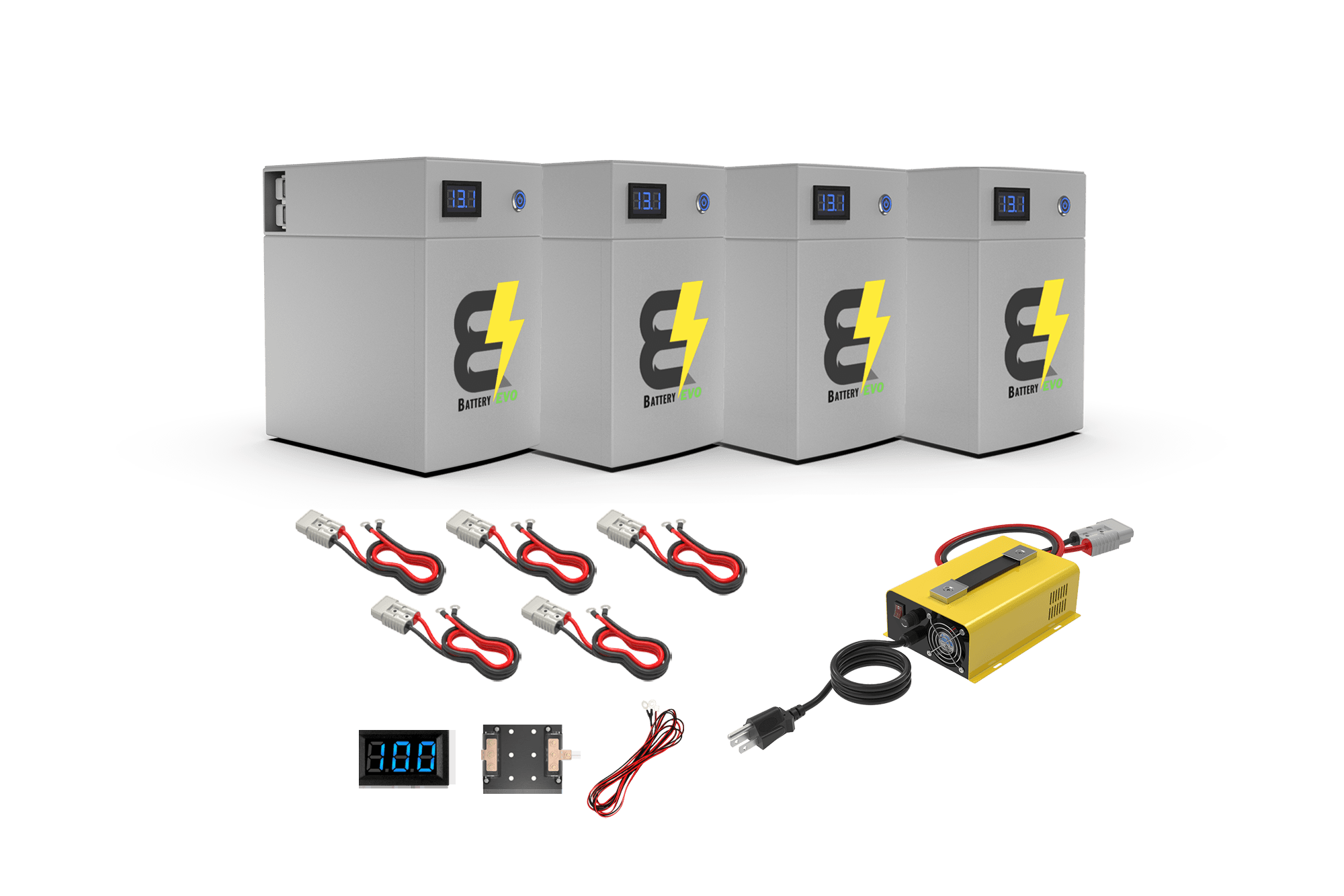 BatteryEVO 12V OWL105 4x Battery Kit (420Ah - 5.4 kWh)