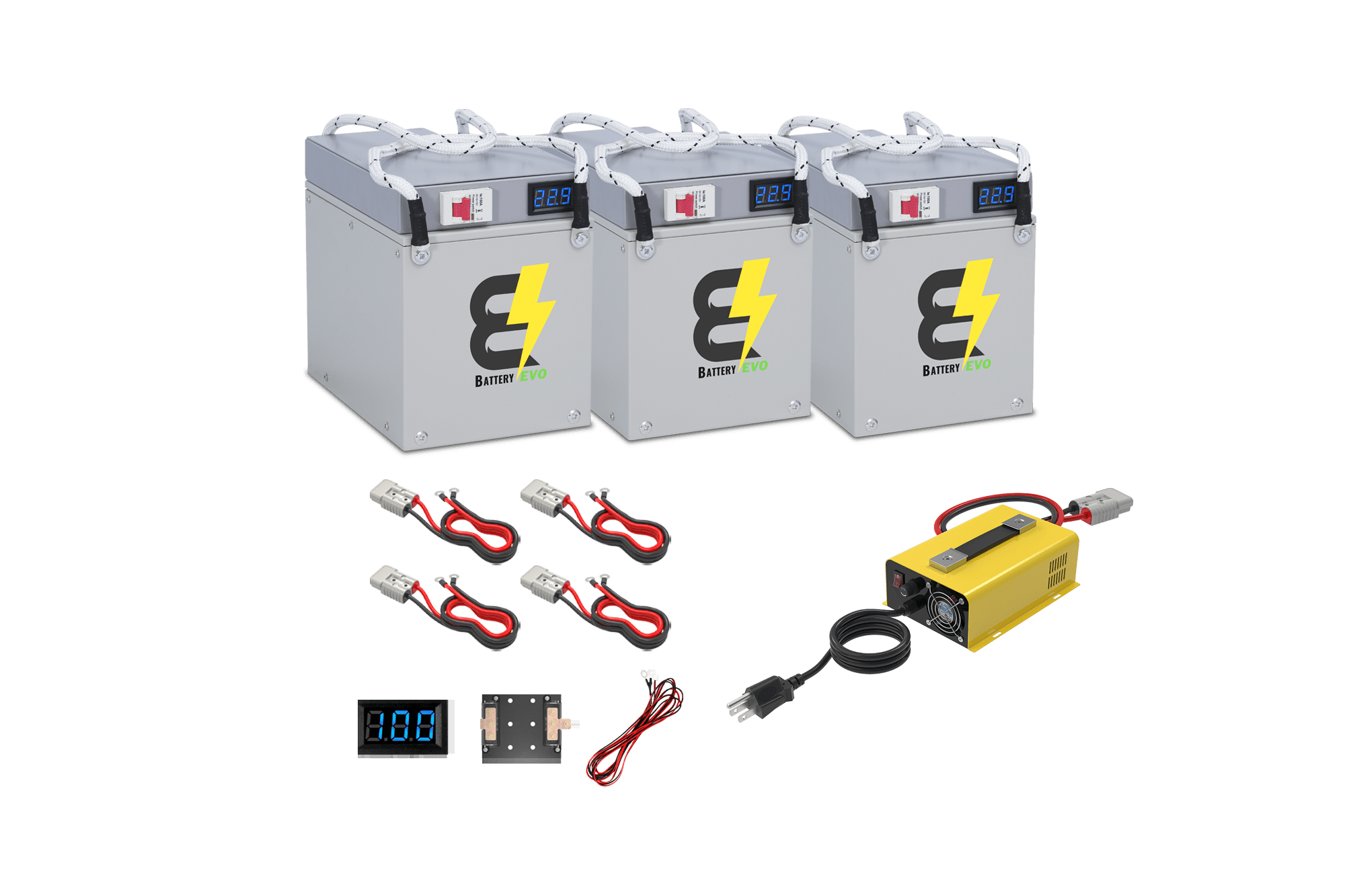 BatteryEVO 24V Eagle 3x Battery Kit (180Ah - 4.5kWh)
