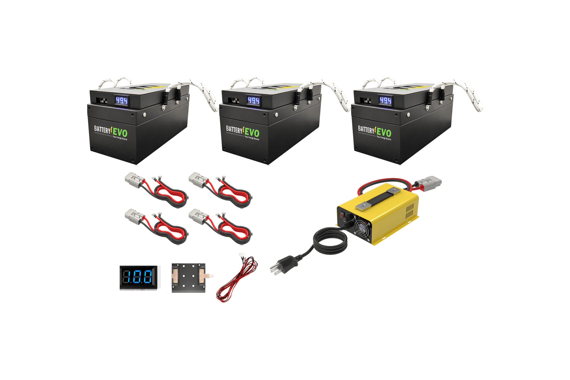 BatteryEVO 48V BADGER 3x Battery Kit (141Ah - 6.3 kWh)