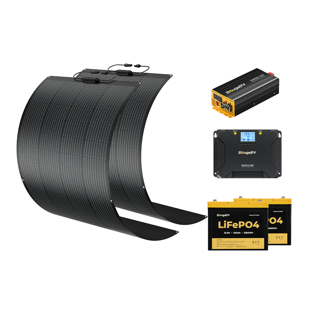 BougeRV 12V 400 Watt Flexible Solar Kit