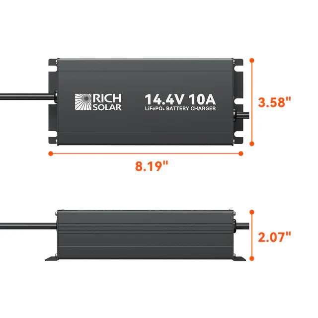 Rich Solar 12V 10A LiFePO4 Battery Charger