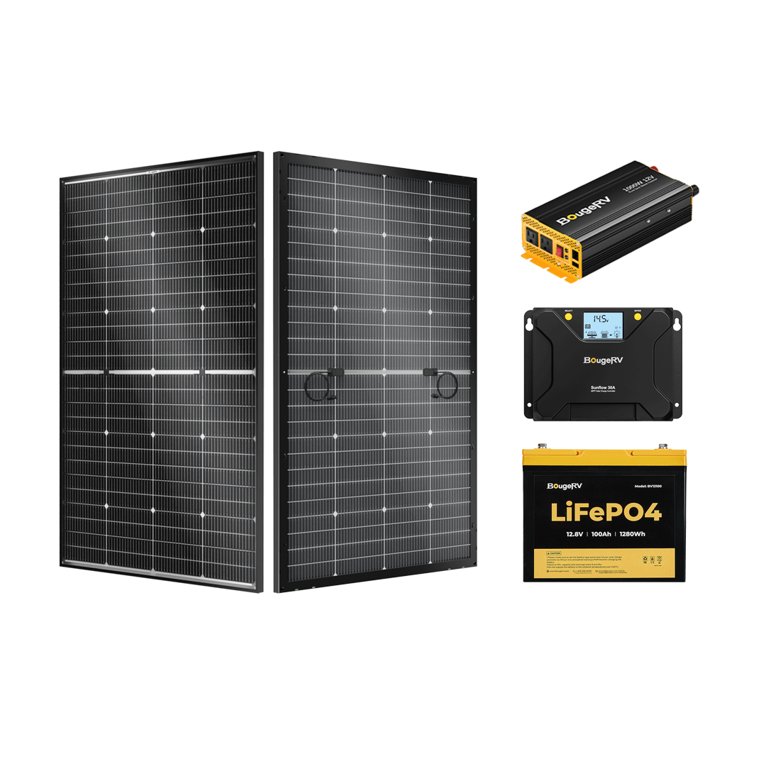 BougeRV 12V 200 Watt Rigid Solar Kit