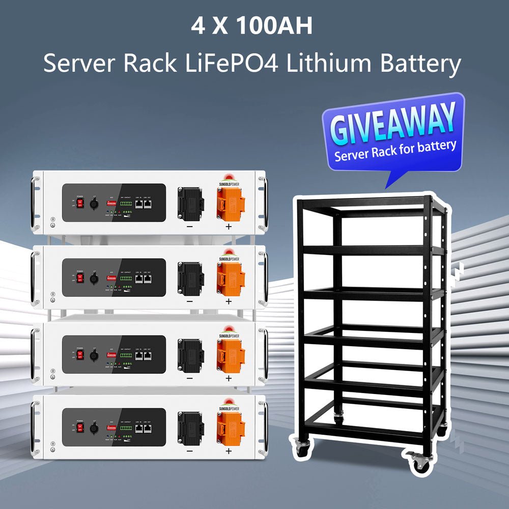 SunGold Power Off Grid Solar Kit 16KW 48VDC 120V/240V LiFePO4 25.6kWh Lithium Battery 32 x 415 Watts Solar Panels SGR-16K25E