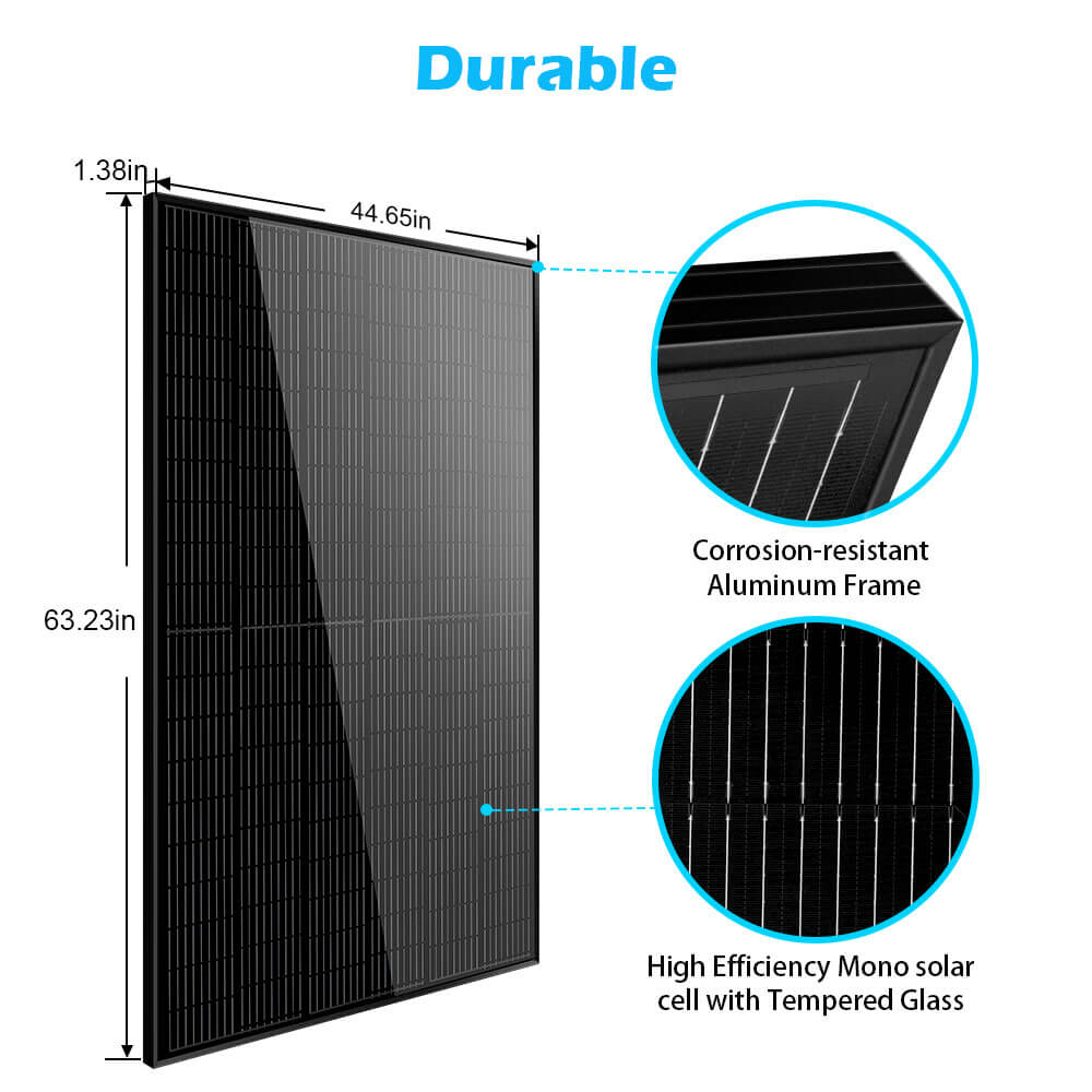 SunGold Power 370W Mono Black PERC Solar Panel – Full Pallet (32 Panels)