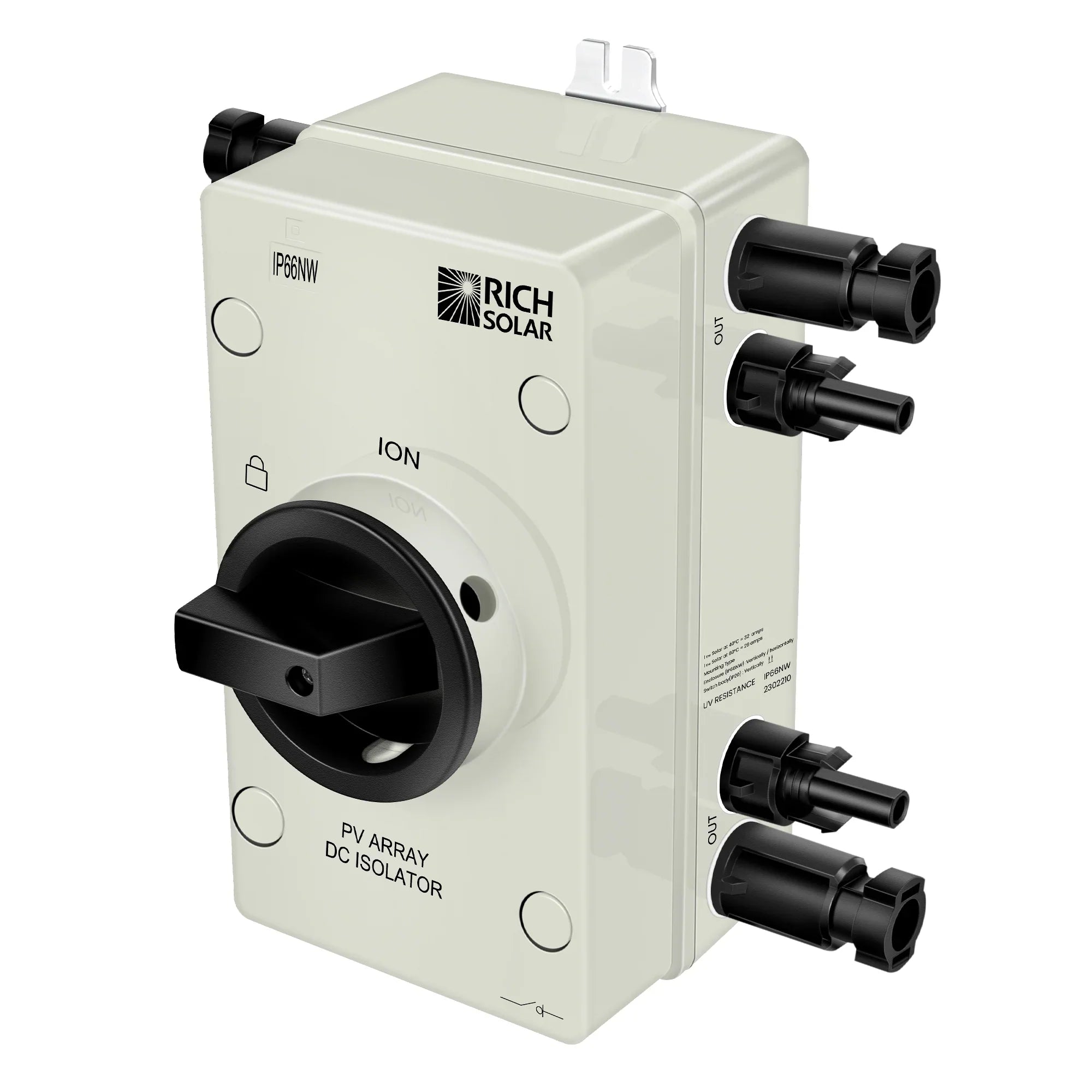 Rich Solar Solar PV DC Quick Disconnect Switch 1500V 55 Amps