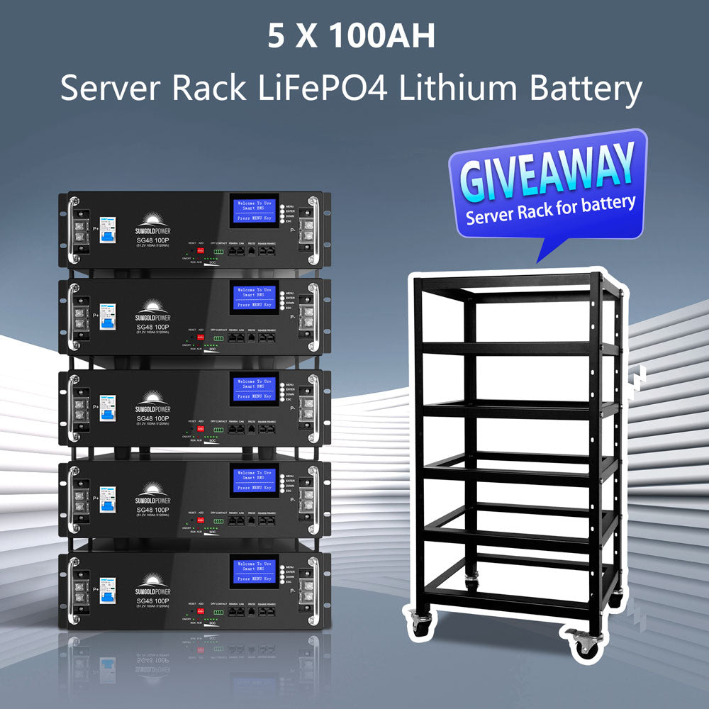 SunGold Power Off-Grid Solar Kit 12 X 550 WATTS SOLAR PANELS 25.6KWH LITHIUM BATTERY 10KW SOLAR INVERTER 48VDC 120V/240V