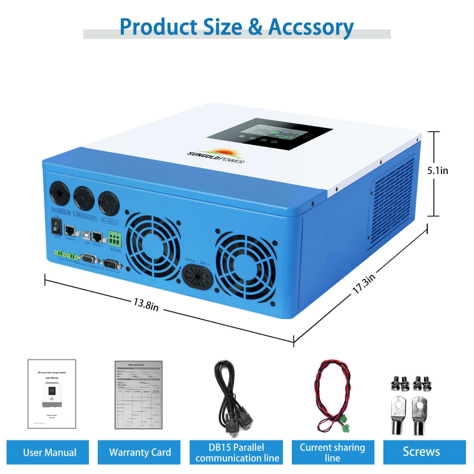 SunGold Power 5000W 48V Solar Charger Inverter