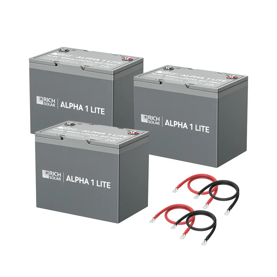Rich Solar ALPHA 1 LITE 12V 300Ah LiFePO4 Off-Grid Lithium Battery Kit