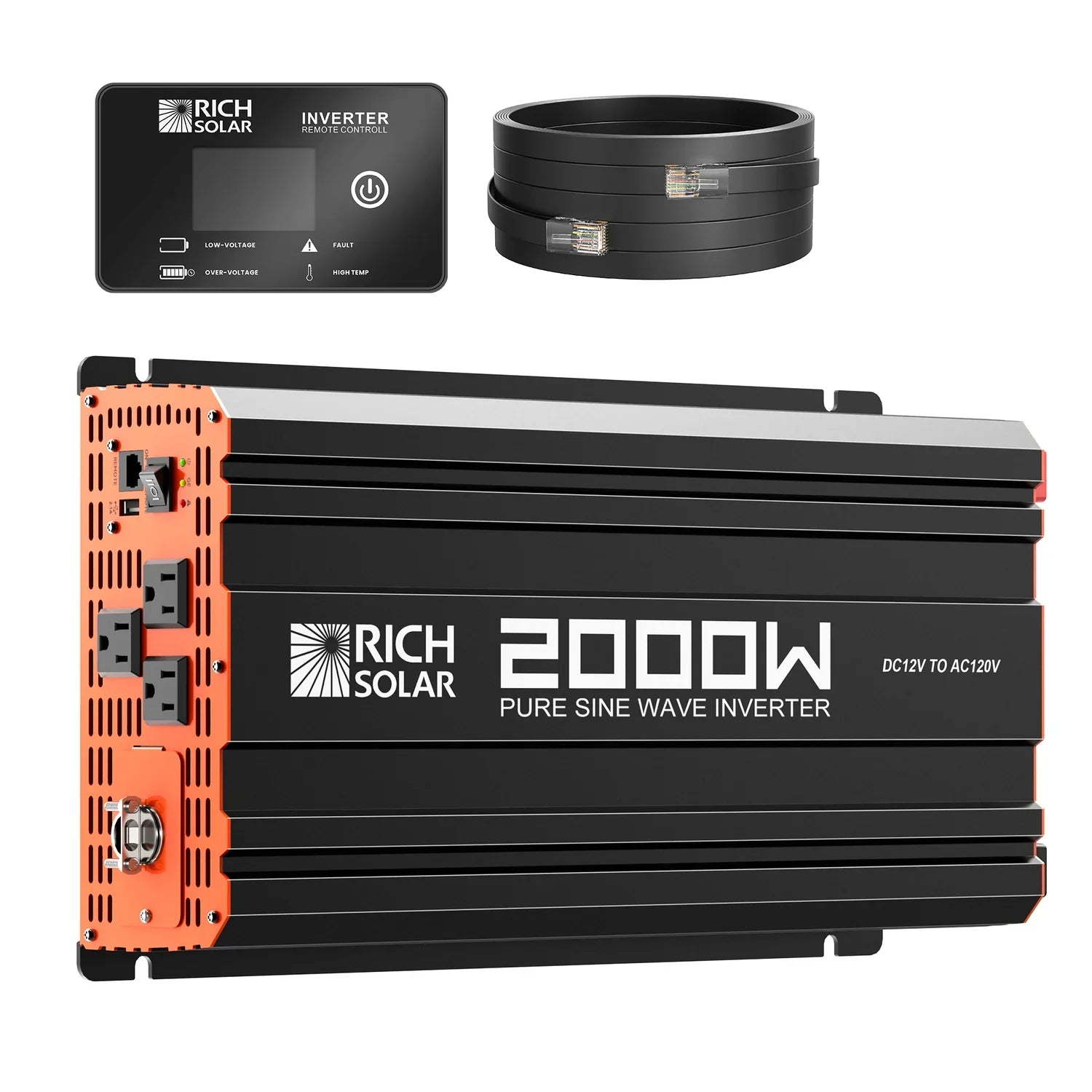 Rich Solar 2000 Watt 12V Industrial Pure Sine Wave Inverter