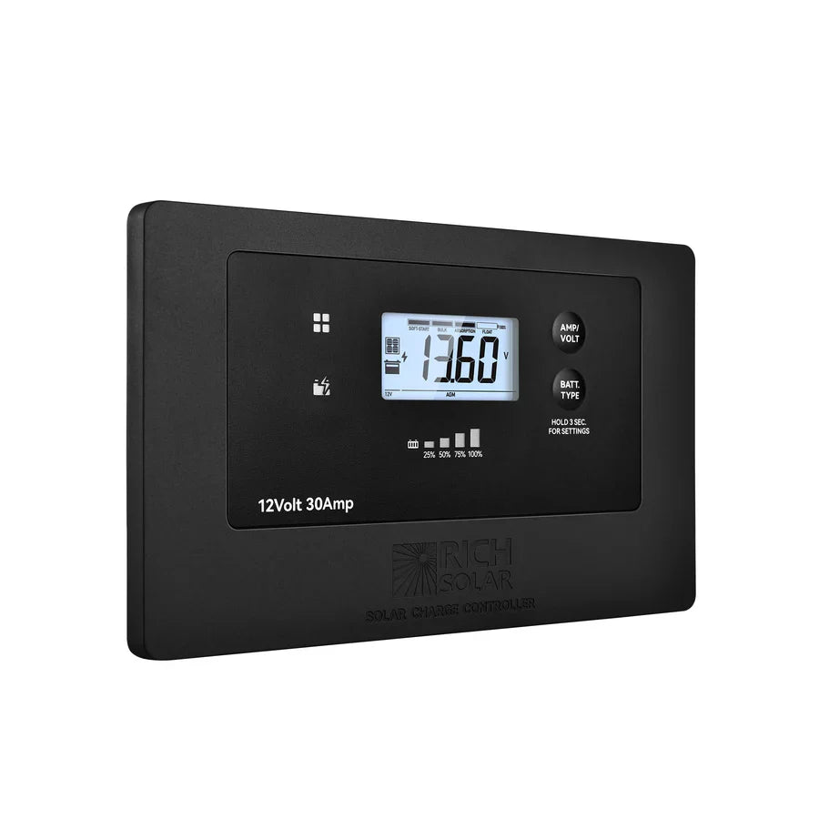 Rich Solar BRAVO AIR 30A Flush Mount PWM Solar Charge Controller