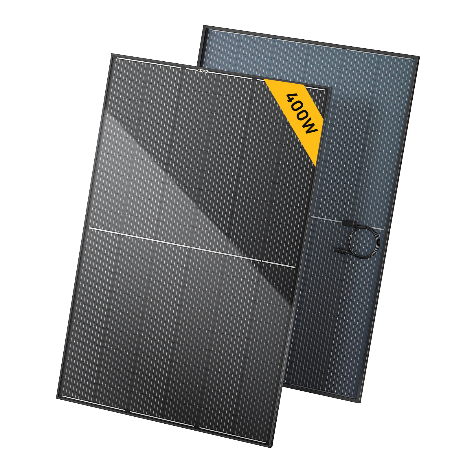 BougeRV 400 Watt 12V/24V Rigid Bifacial 10BB Mono Solar Panel