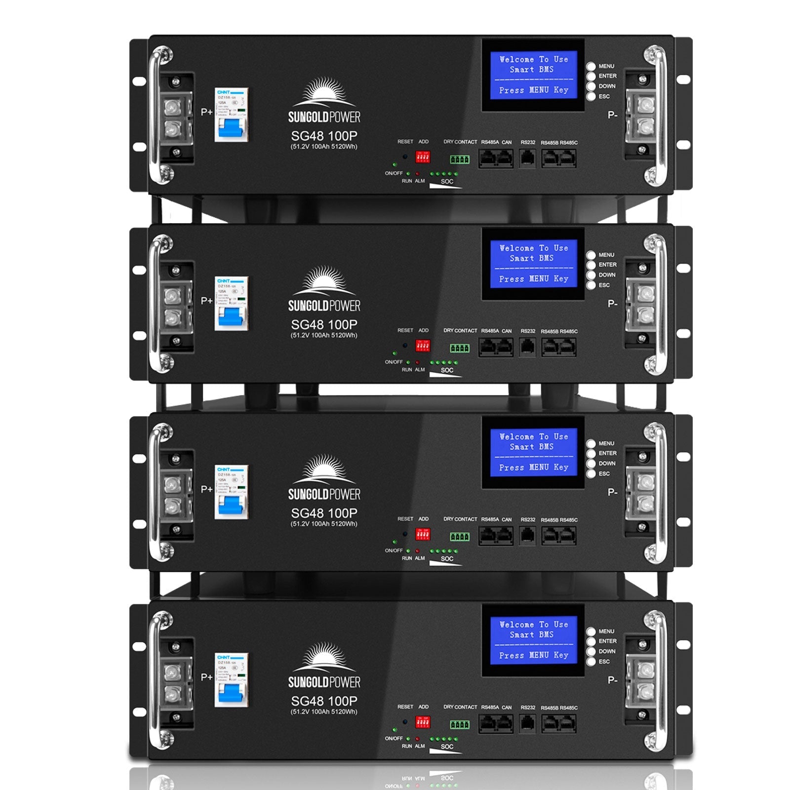 SunGold Power 48V 100AH Server Rack LiFePO4 Lithium Battery