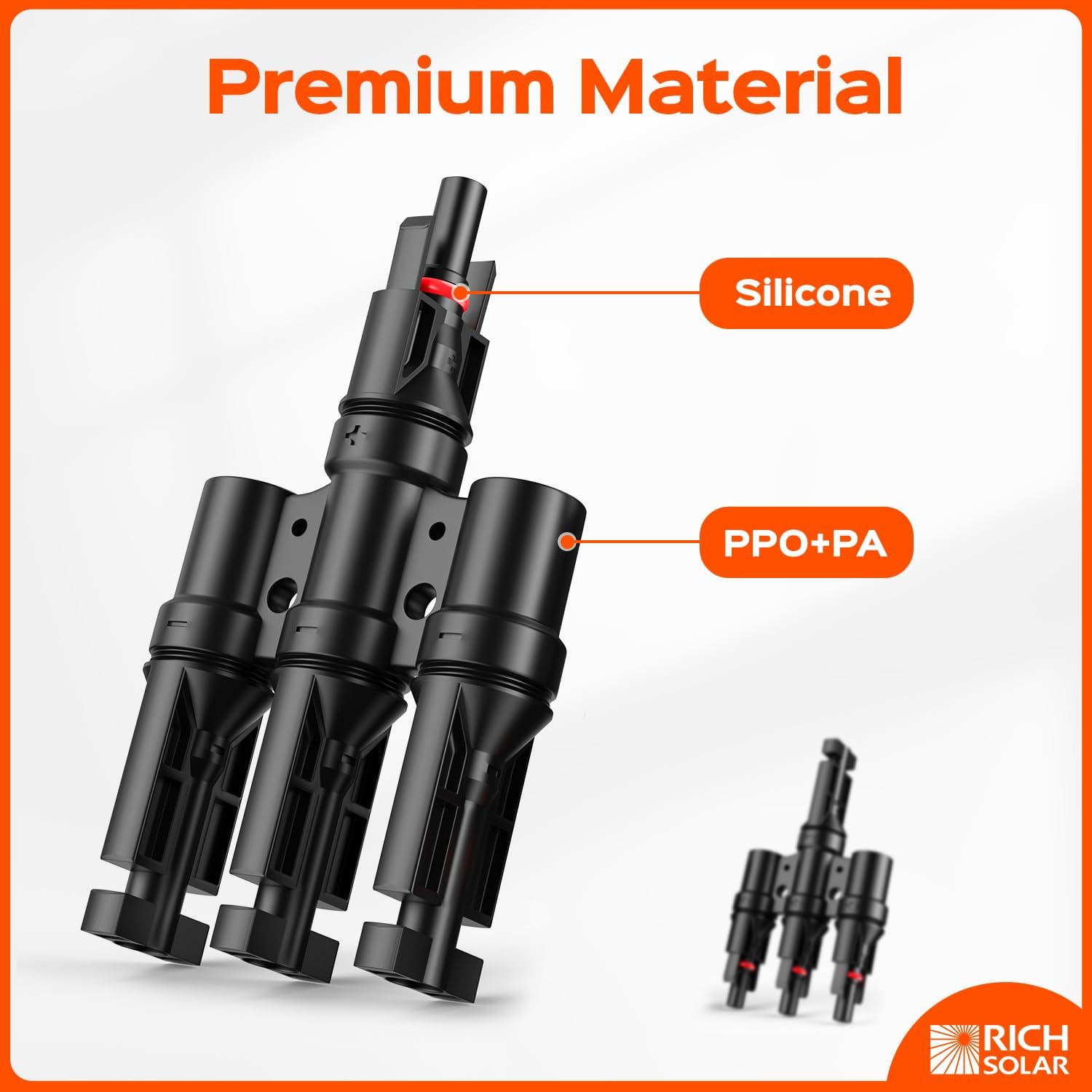 Rich Solar Y Branch Parallel Connectors 3 To 1