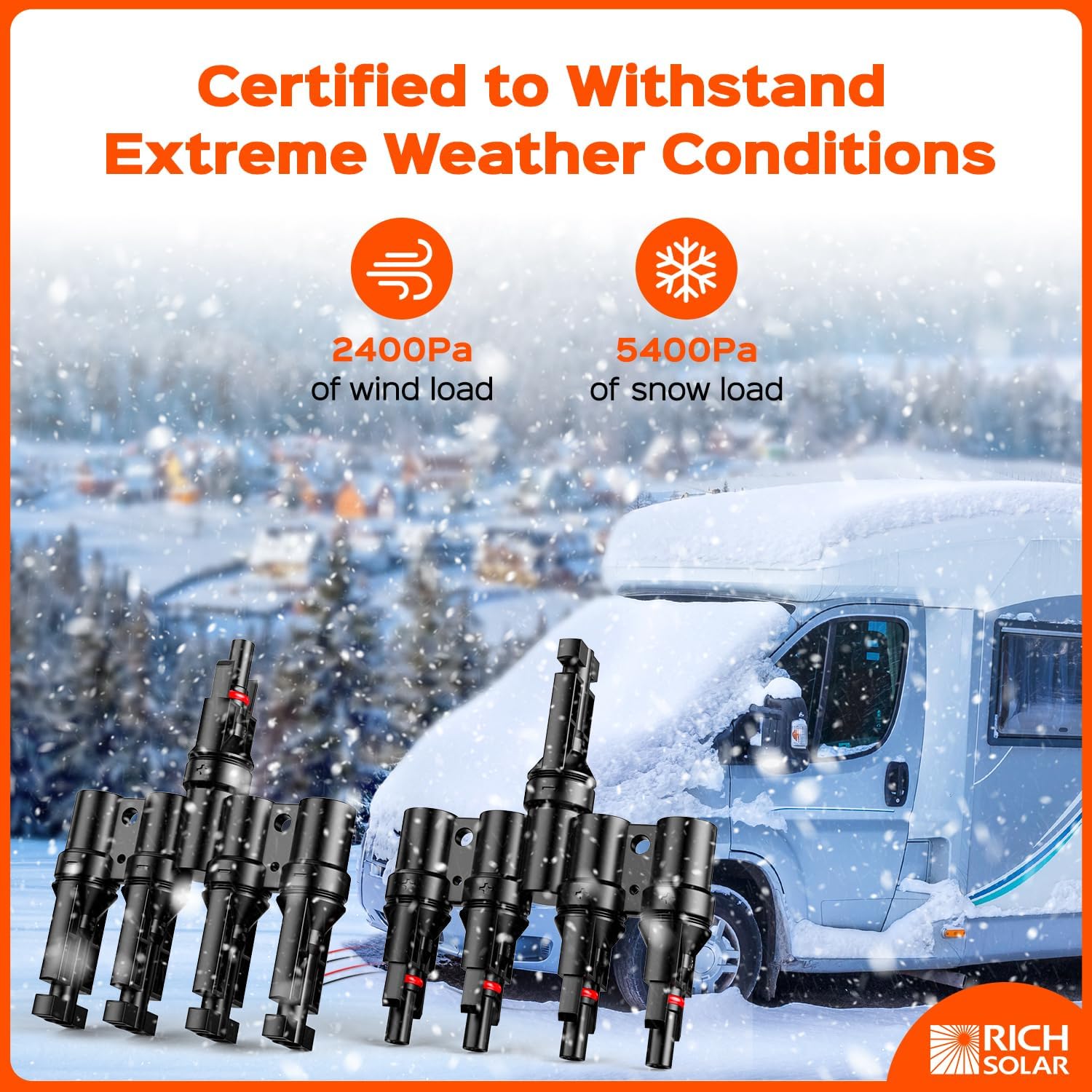 Rich Solar Y Branch Parallel Connectors 4 To 1
