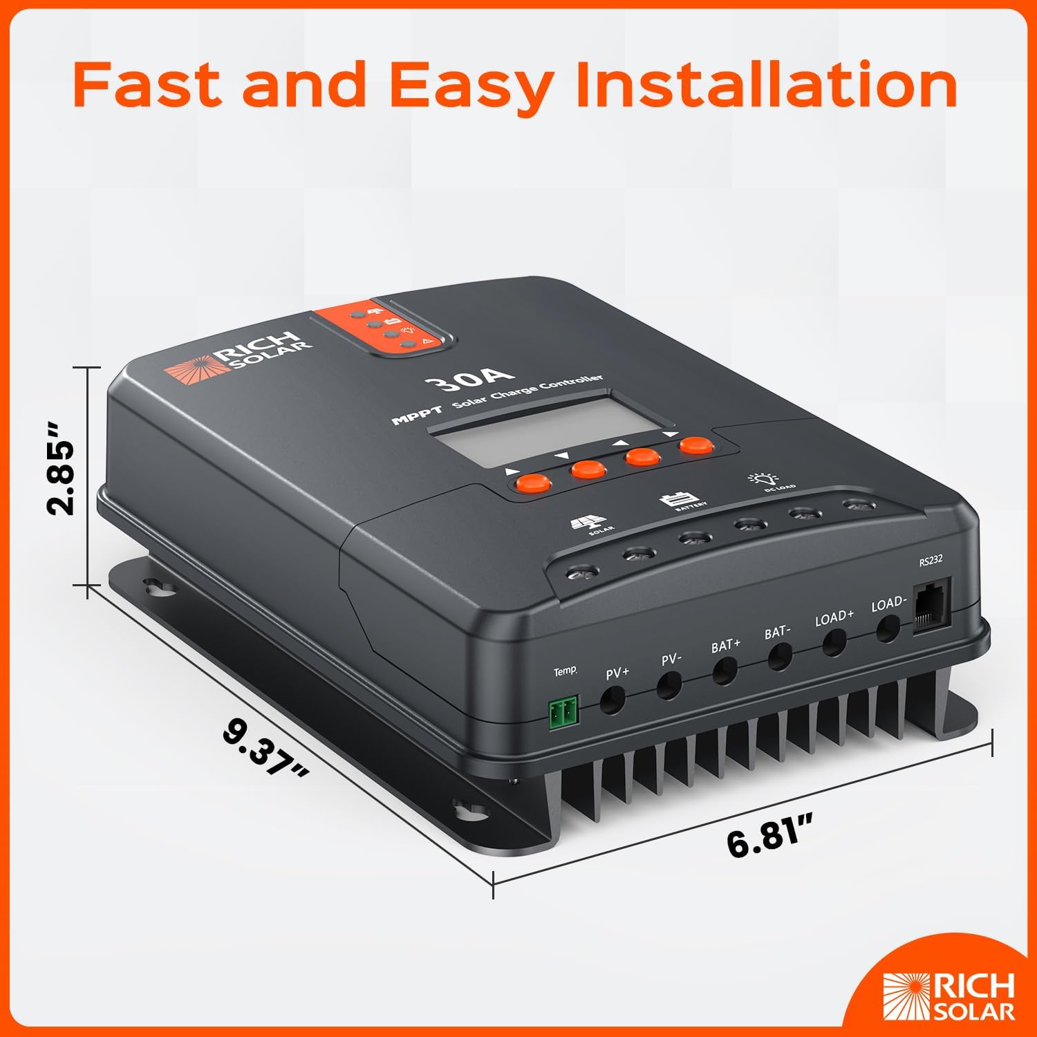 Rich Solar 30 Amp MPPT Solar Charge Controller
