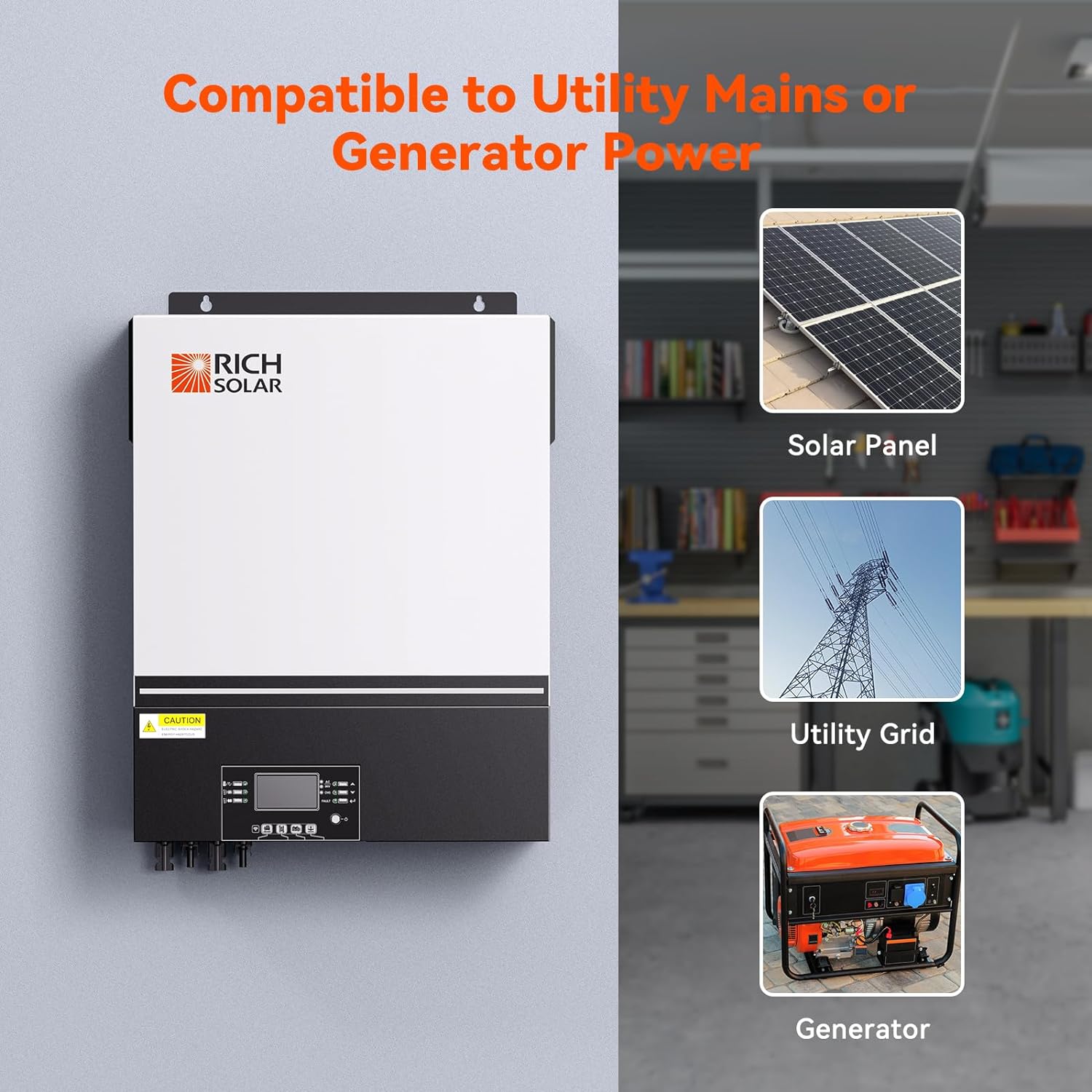 Rich Solar 6500 Watt (6.5KW) 48 Volt Off-Grid Hybrid Solar Inverters