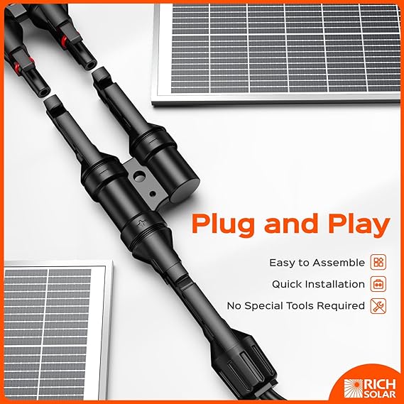 Rich Solar Y Branch Parallel Connectors 2 To 1