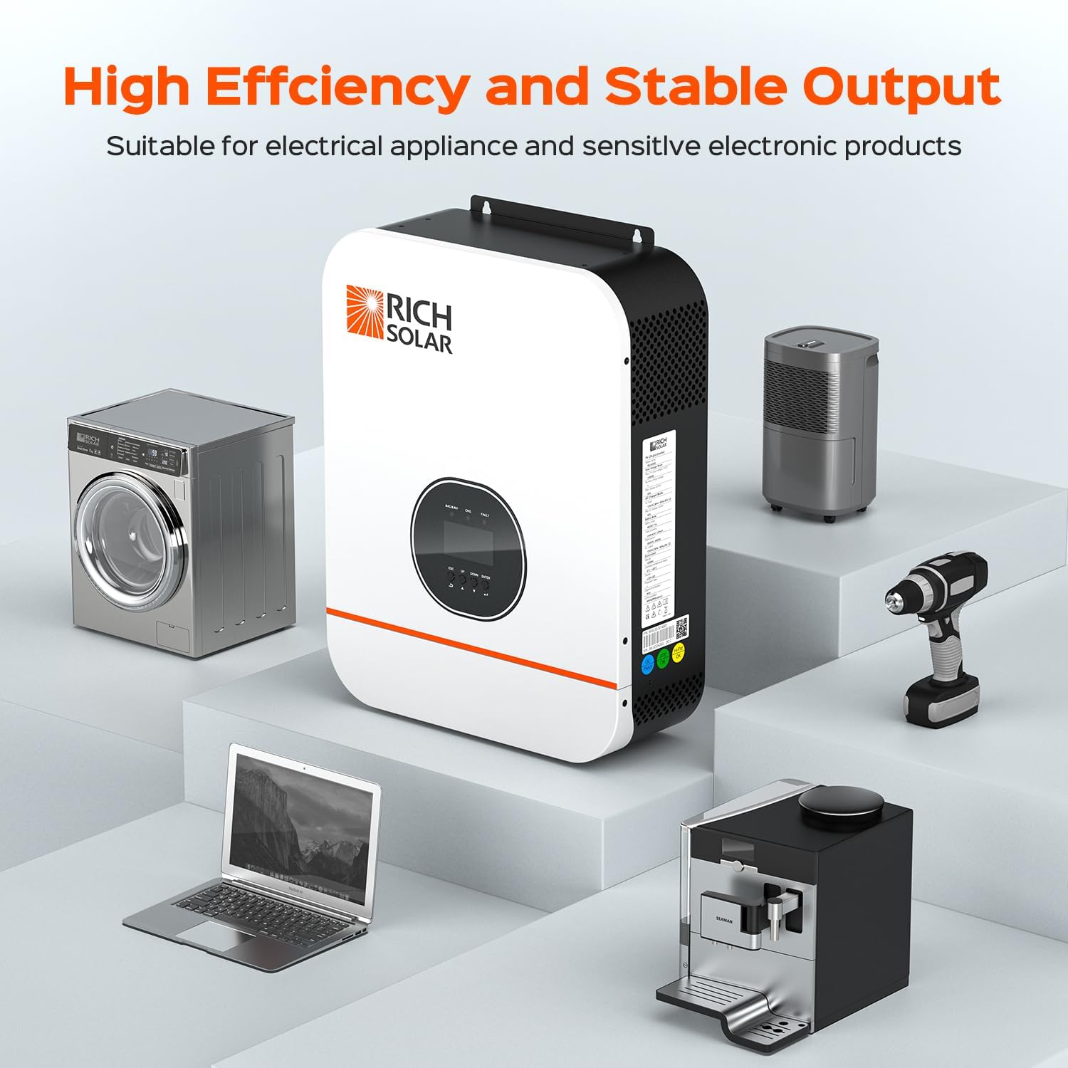 Rich Solar 3000 Watt (3kW) 48 Volt Off-Grid Hybrid Solar Inverter