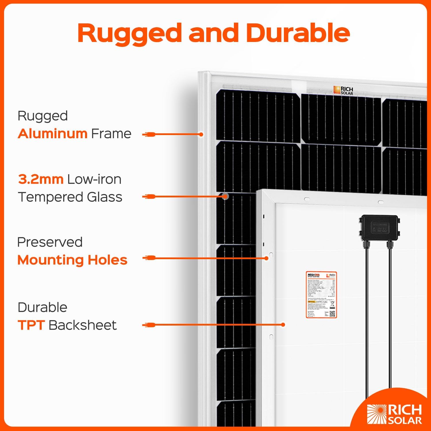 Rich Solar MEGA 100 Watt Monocrystalline Solar Panel
