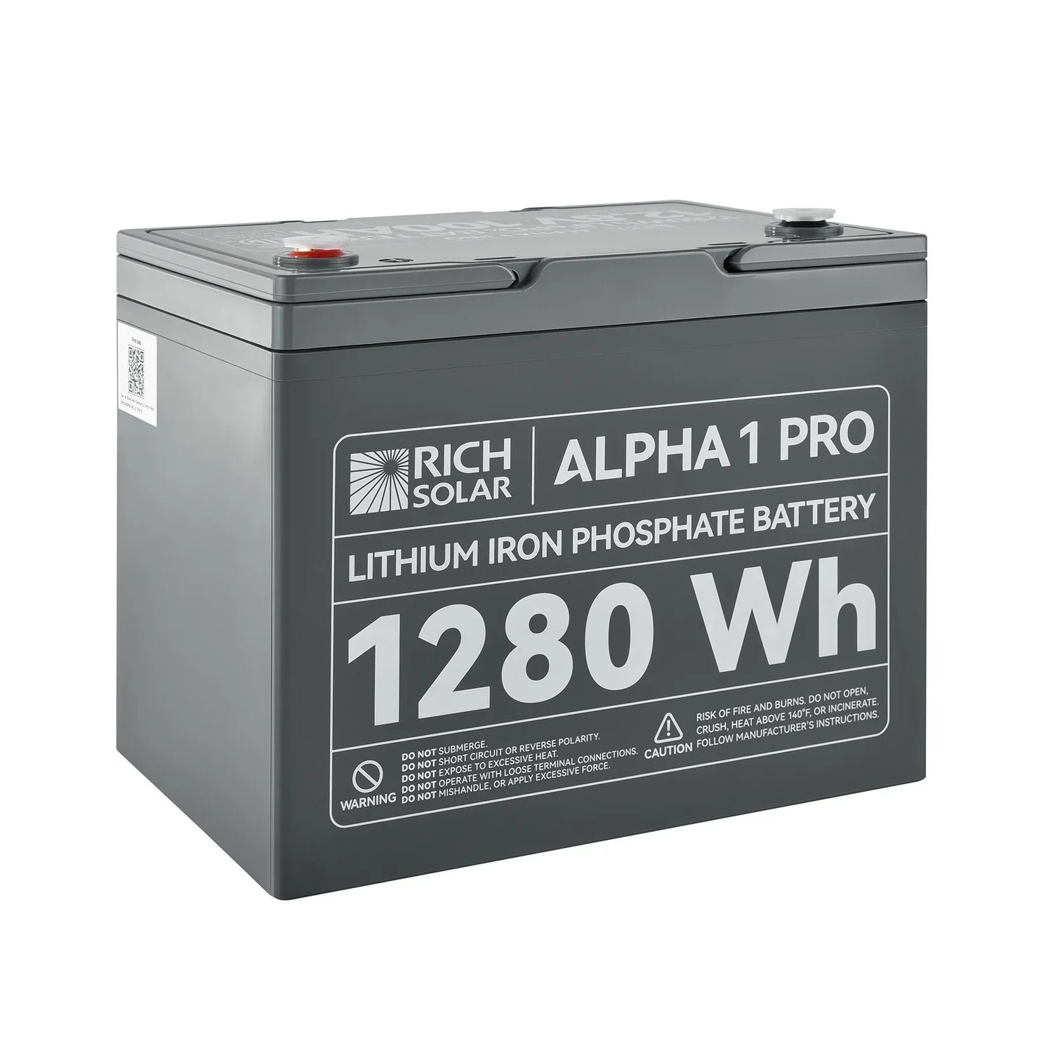 Rich Solar ALPHA 1 PRO 12V 100Ah LiFePO4 Lithium Iron Phosphate Battery