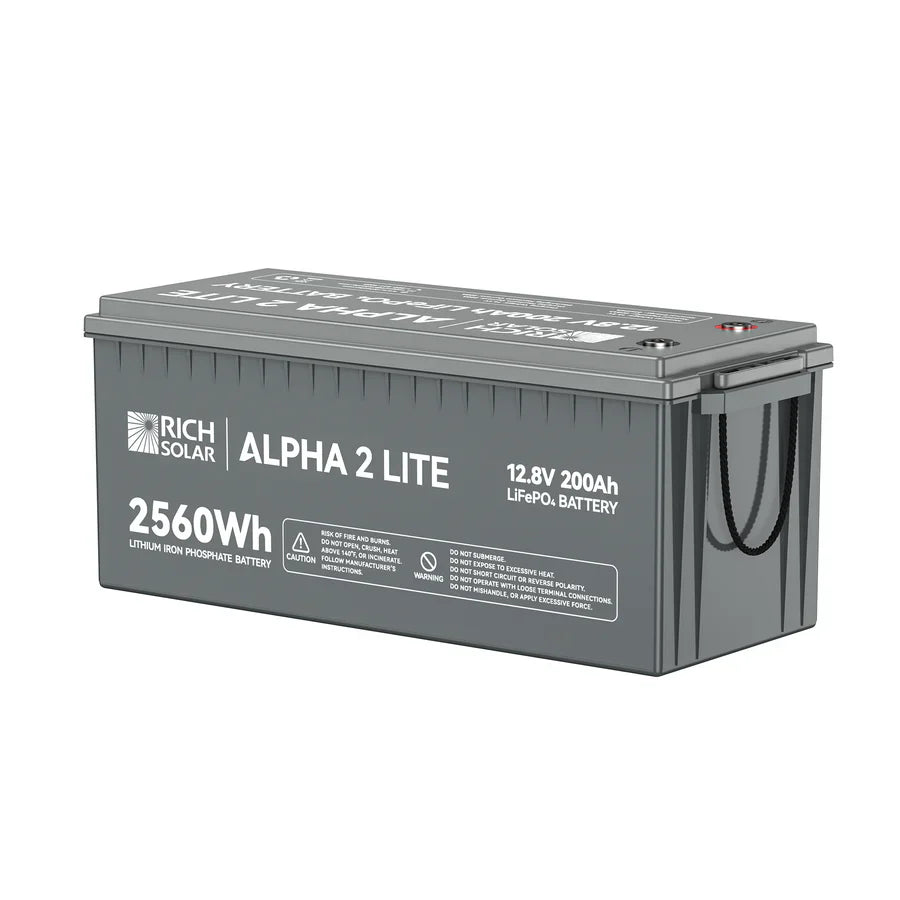Rich Solar ALPHA 2 LITE 12V 200Ah LiFePO4 Lithium Battery