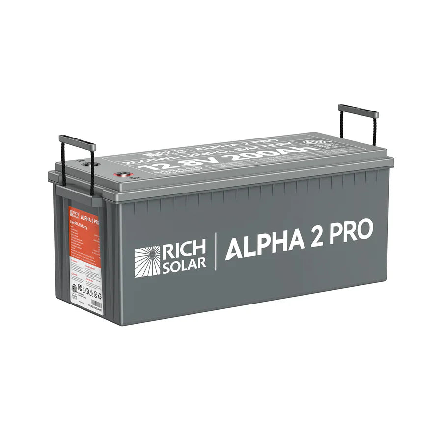 Rich Solar ALPHA 2 PRO 12V 200Ah LiFePO4 Lithium Iron Phosphate Battery