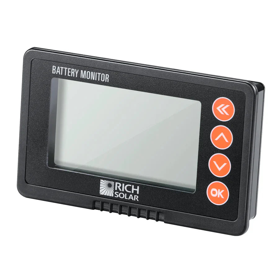 RICH SOLAR 500 Amp Battery Monitor with Shunt 8~120V 500A