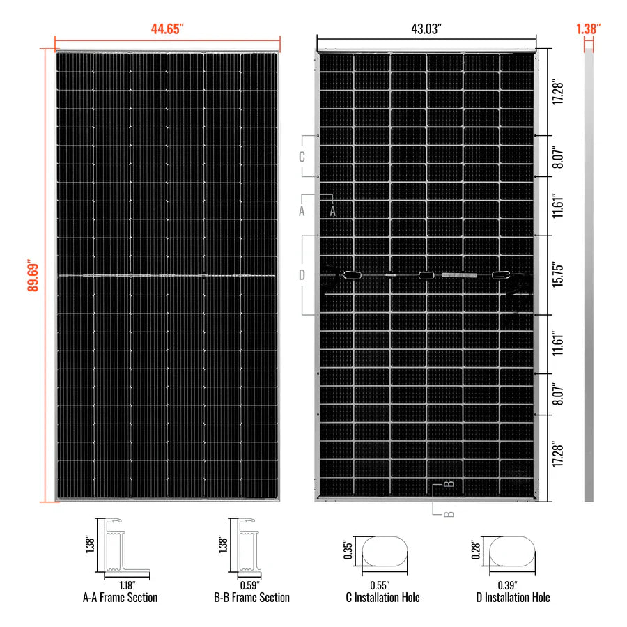 Rich Solar MEGA 550 | 550 Watt Rigid Monocrystalline Solar Panel
