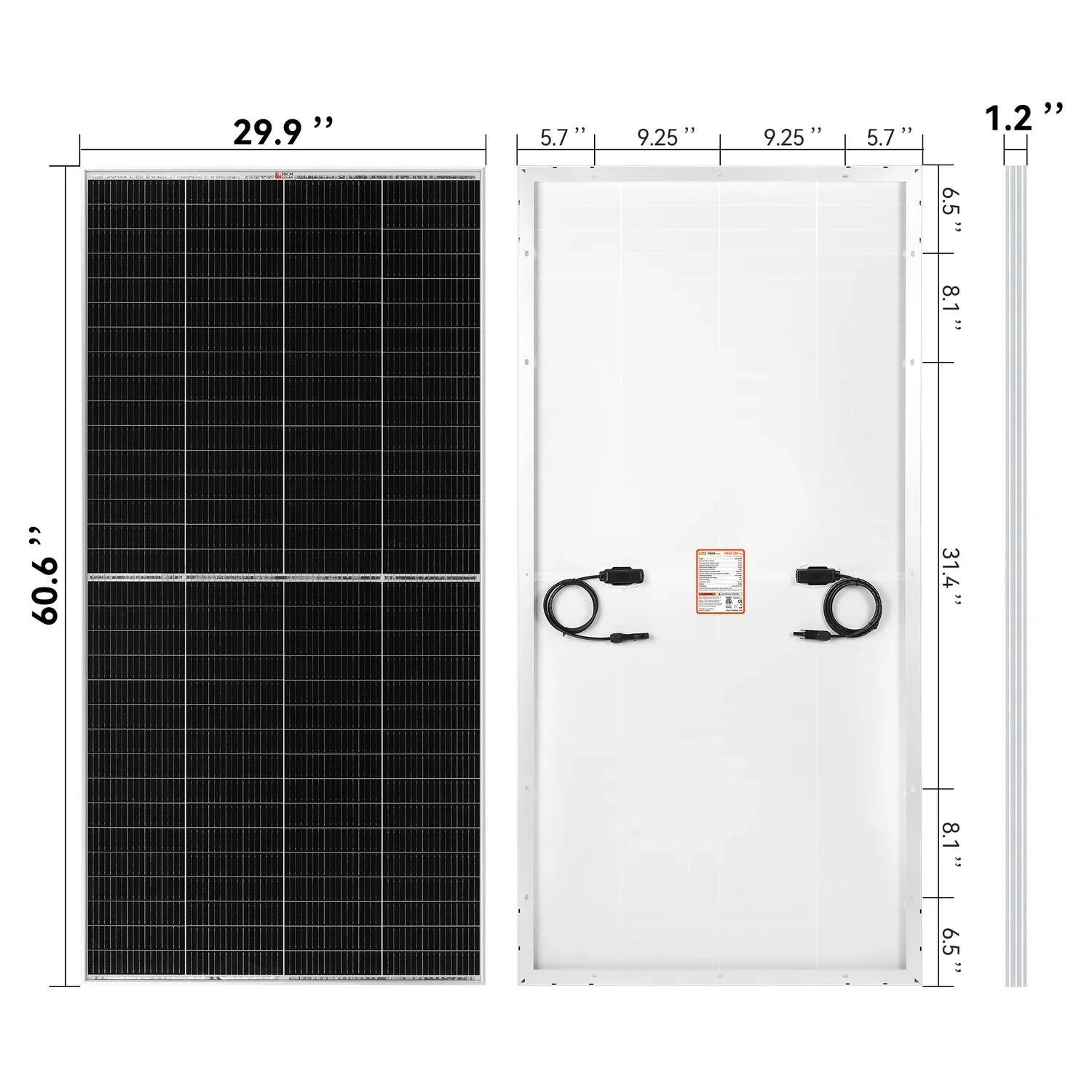 Rich Solar MEGA 250 PRO 250 Watt Monocrystalline Solar Panel UL Certified