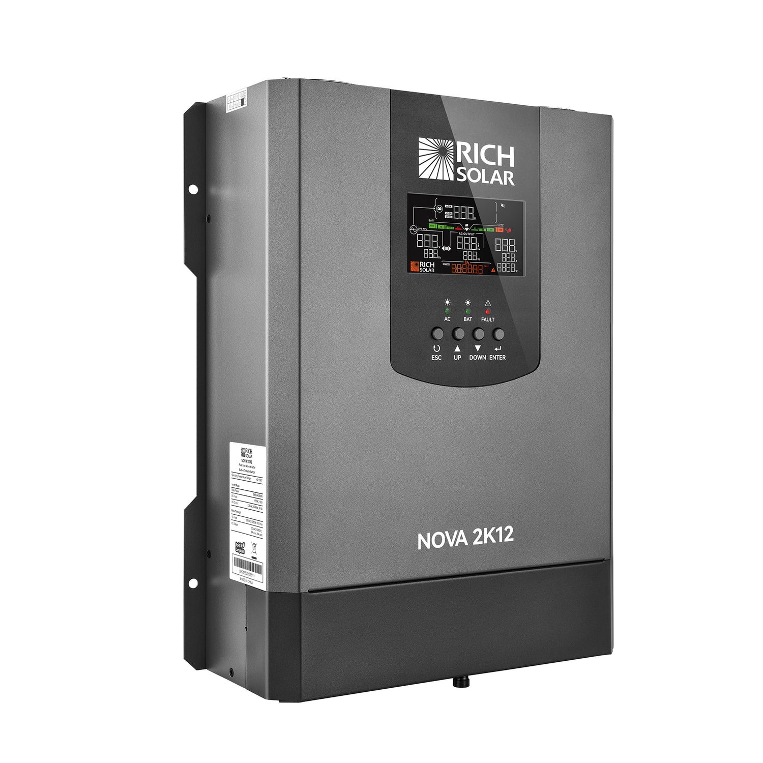 Rich Solar NOVA 2K12 2000W 12V Pure Sine Wave Inverter with Built-in Transfer Switch