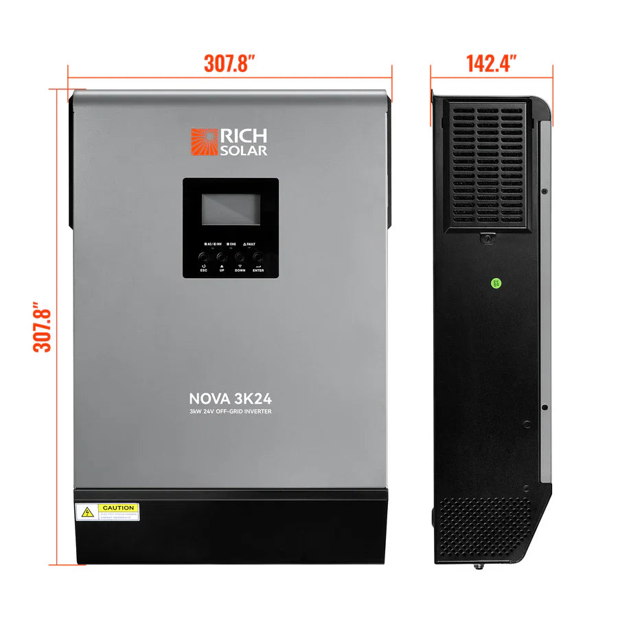 Rich Solar NOVA MAX 3K 3000W 24V Hybrid Solar Inverter