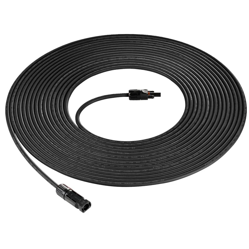 Rich Solar 10 Gauge (10AWG) 10 Feet Solar Panel Extension Cable Wire With Solar Connectors