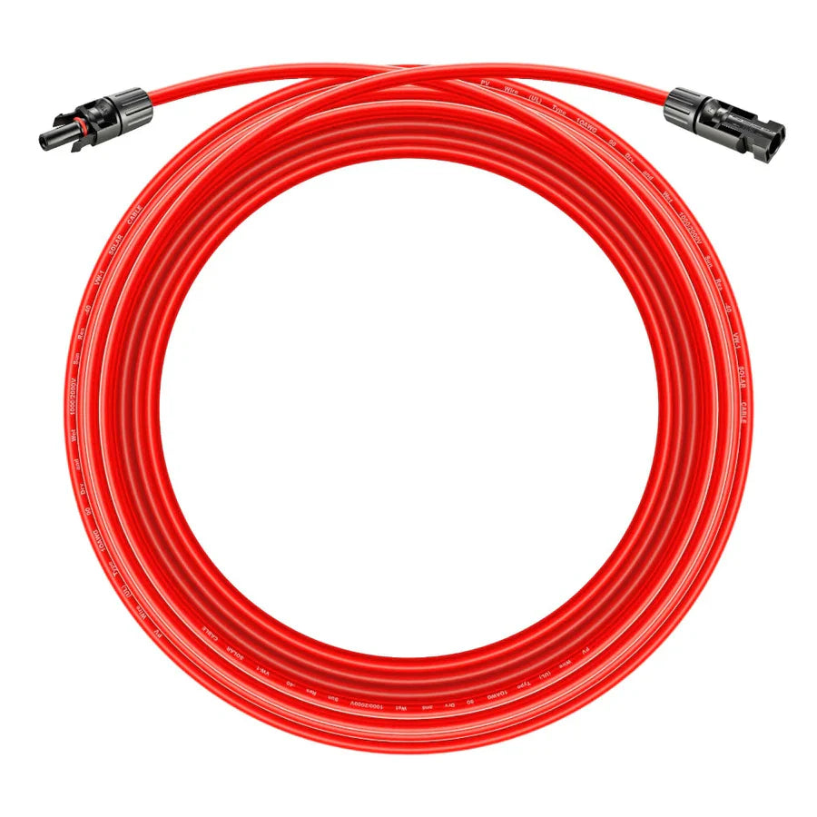 Rich Solar 10 Gauge (10AWG) 75 Feet Solar Panel Extension Cable Wire With Solar Connectors