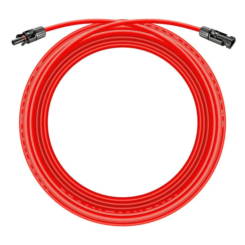 Rich Solar 10 Gauge (10AWG) 10 Feet Solar Panel Extension Cable Wire With Solar Connectors