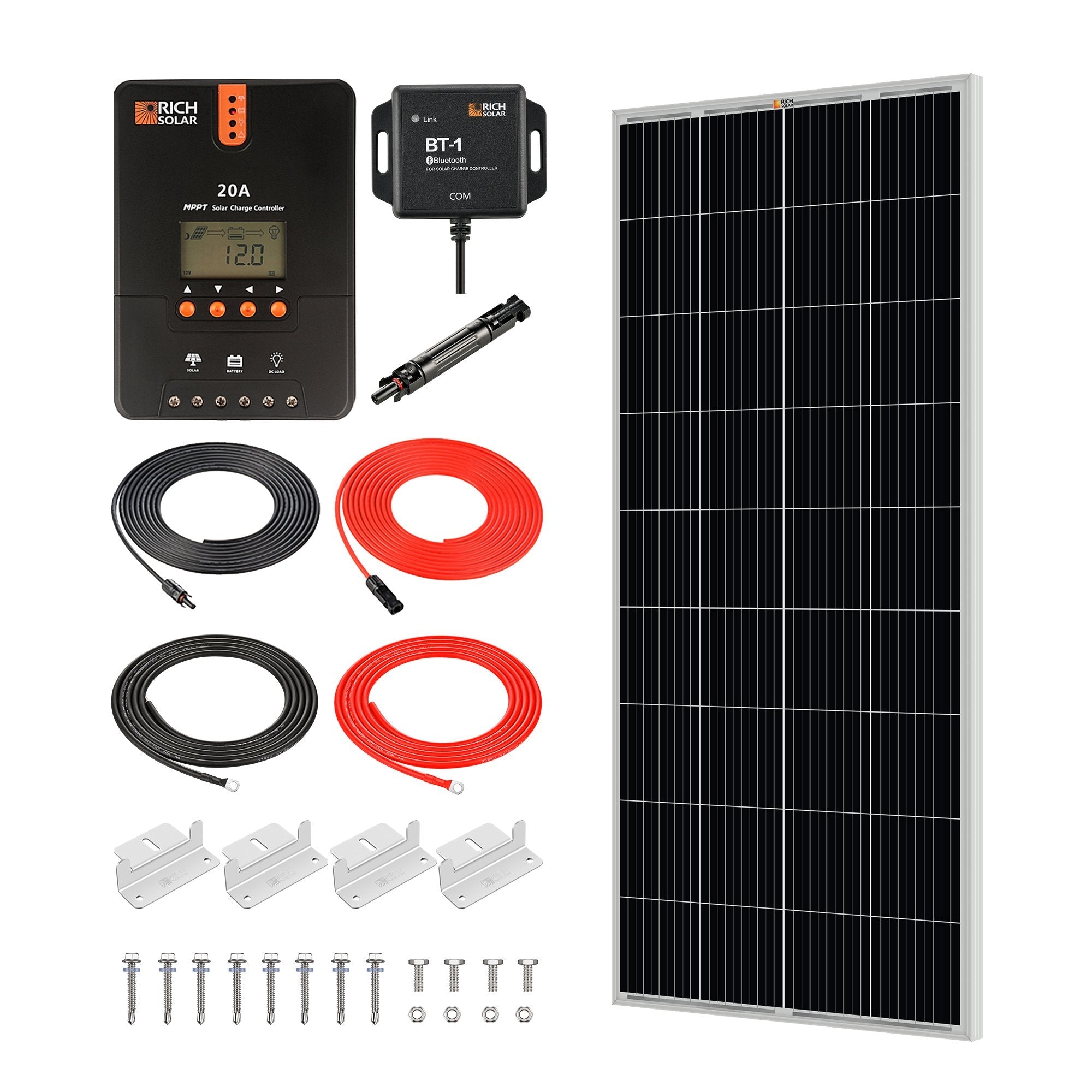 Rich Solar - 200 Watt Solar Kit  with 20A MPPT Controller