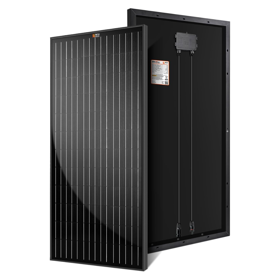 Rich Solar MEGA 100 Watt ONYX Black Monocrystalline Solar Panel
