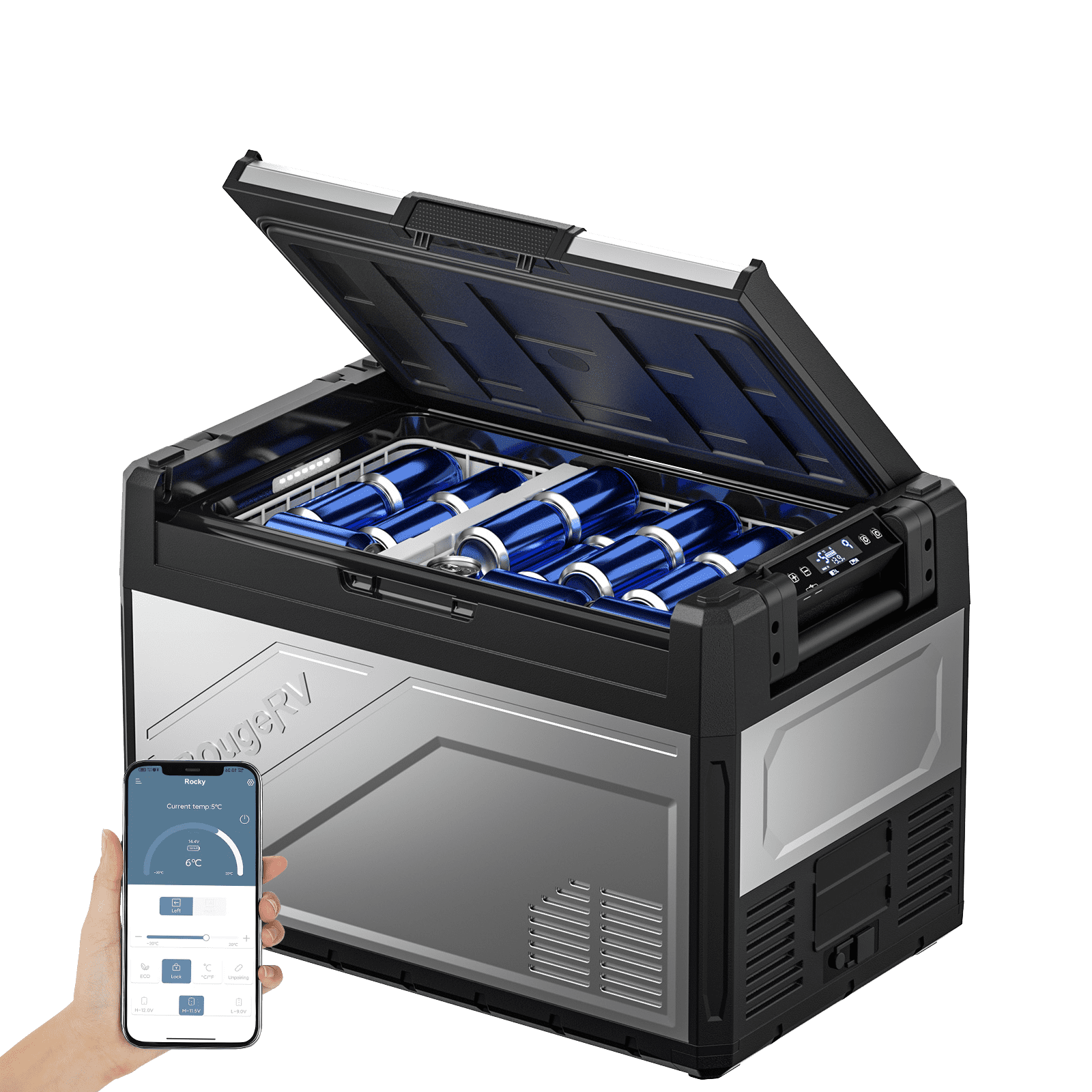 BougeRV Rocky Solar Battery Portable Fridge Kit