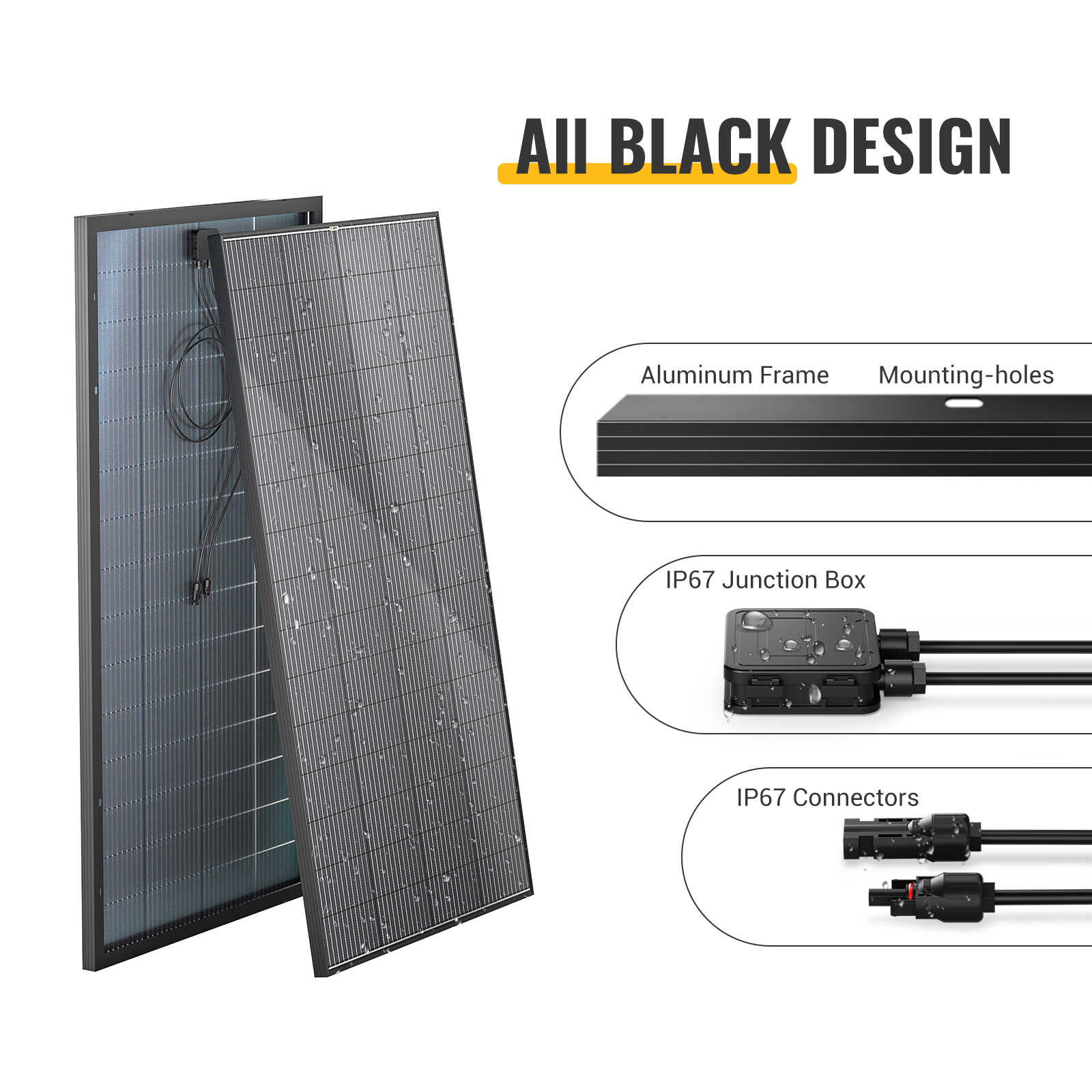 BougeRV 12V 600W High Watt Rigid Kit