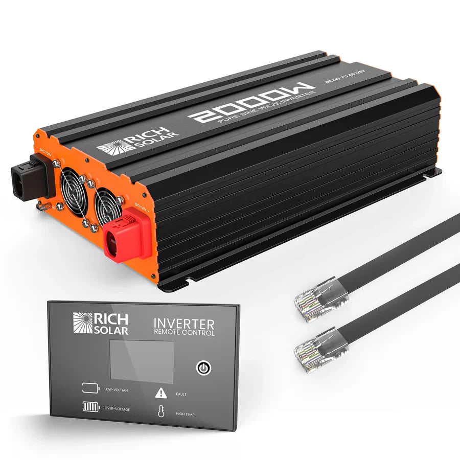 Rich Solar NOVA PURE MAX 2K 2000 Watt 24V Industrial Pure Sine Wave Inverter