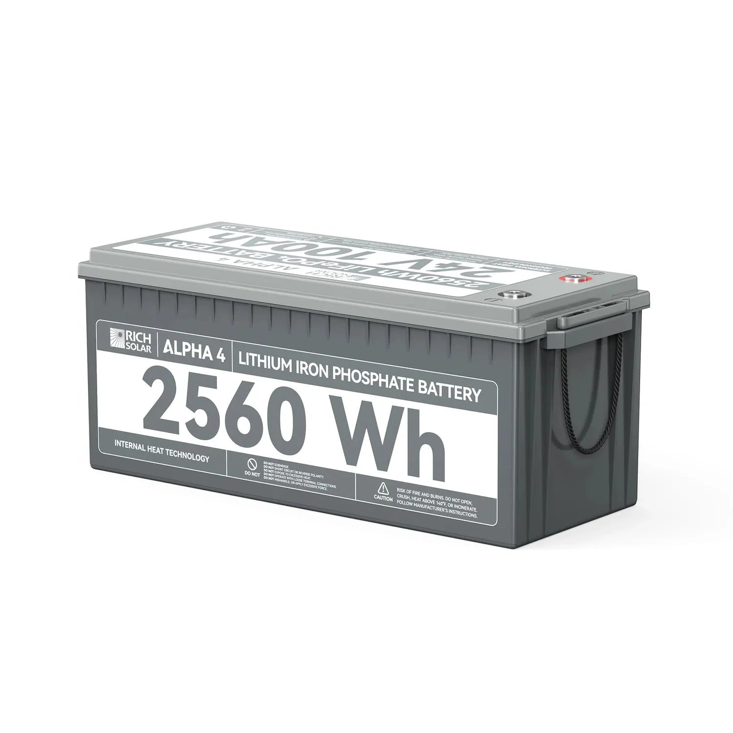 Rich Solar ALPHA 4 24V 100Ah LiFePO4 Battery w/ Internal Heating and Bluetooth